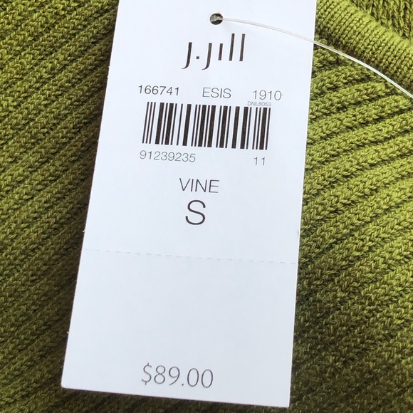 NWT J. Jill “Vine” green S sweater Christmas gift - Picture 5 of 7